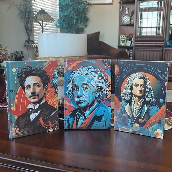 Brand New Decorative Coffee Table Books Home Decor Blank Journals Scientists - Picture 1 of 14